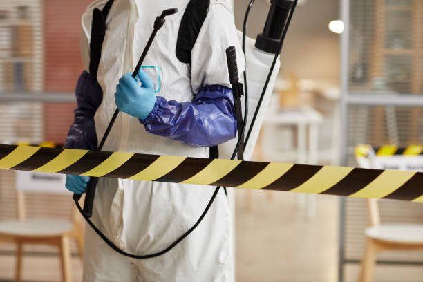 Professional Sewage Cleanup technician working in Upton, WY